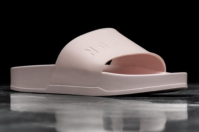 Pink Nobull Ivy Adjustabla Men's Slides | CA Y1188X